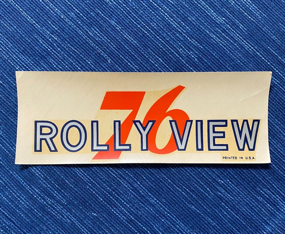 Vintage Union 76 Oil Rolly View Alberta Canada Decal Gas Station Travel Souvenir